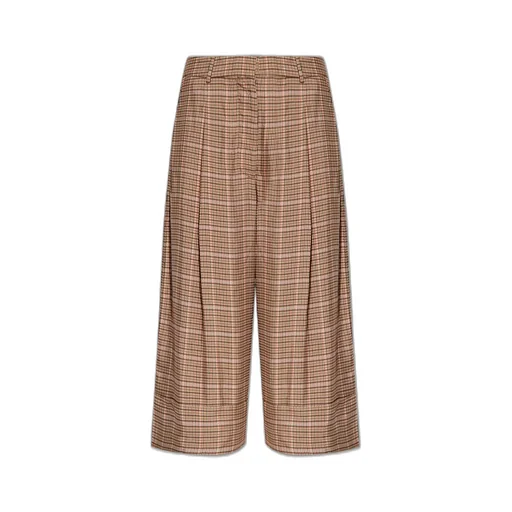Munthe Lynhaven Checked Wide-Leg Pants