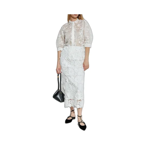 Munthe Floral Lace Midi Skirt