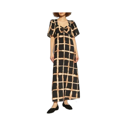 Munthe Geometric Pattern Maxi Dress