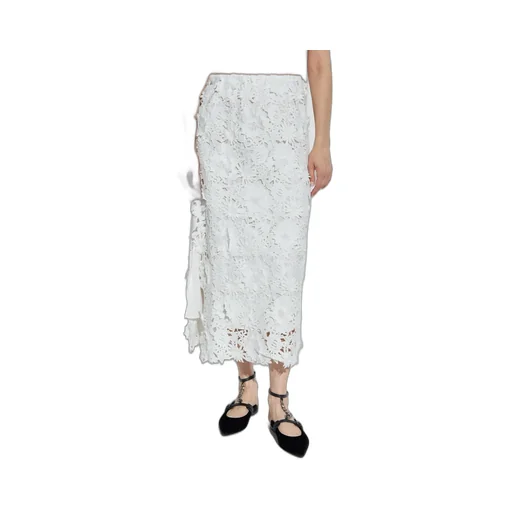 Munthe Floral Lace Midi Skirt