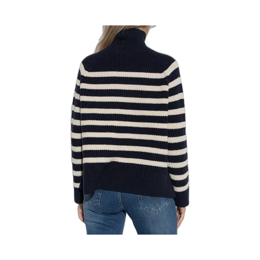 Munthe High-Neck Striped Knitted Jumper