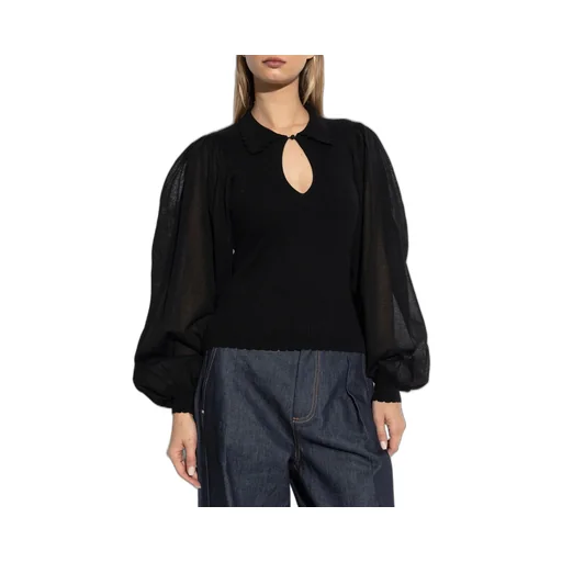 Munthe Elegant Keyhole Knit Top
