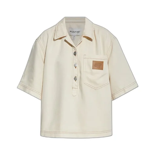 Munthe Short Sleeve Button-Up Top