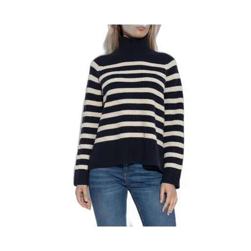 Munthe High-Neck Striped Knitted Jumper