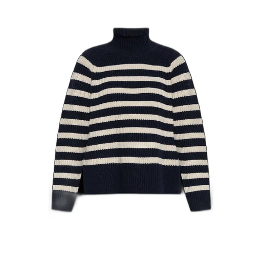 Munthe High-Neck Striped Knitted Jumper