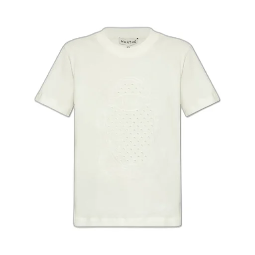 Munthe Embroidered Logo Cutout Top
