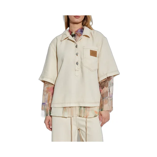 Munthe Short Sleeve Button-Up Top