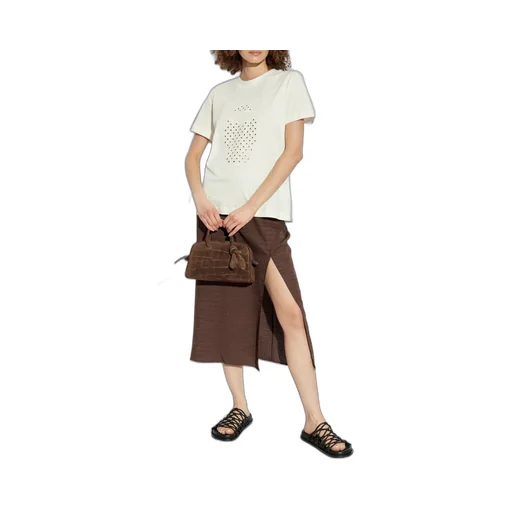 Munthe Embroidered Logo Cutout Top