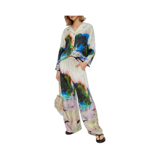 Munthe Abstract Print Button-Up Top