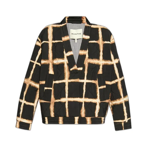 Munthe Grid Patterned Relaxed Jacket