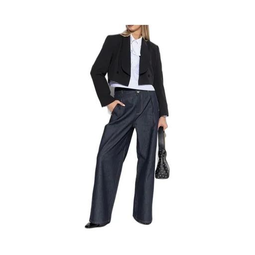 Munthe Tailored Pinstripe Cropped Jacket