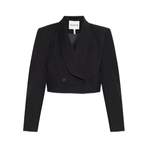 Munthe Tailored Pinstripe Cropped Jacket
