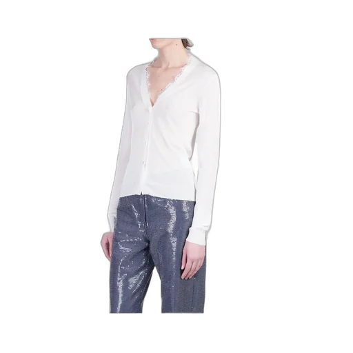 Mvp Wardrobe Lace Trim Cardigan
