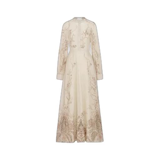 Long Dress With Removable Ruched Collar