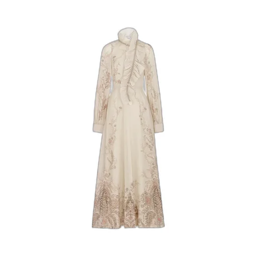 Long Dress With Removable Ruched Collar