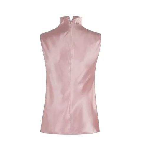 Nanushka Colson Slip Satin Turtleneck Top