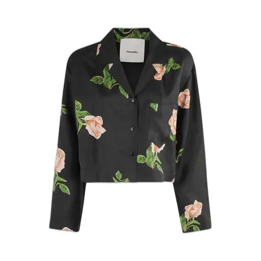 Nanushka Vally Cropped Twill Shirt