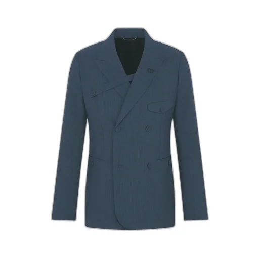 Double-Breasted Jacket With Buttoned Strap