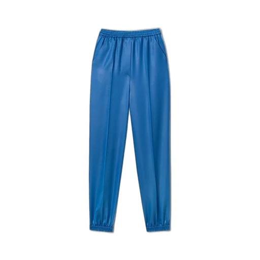 Nanushka Elasticated Waistband Tapered Satin Trousers