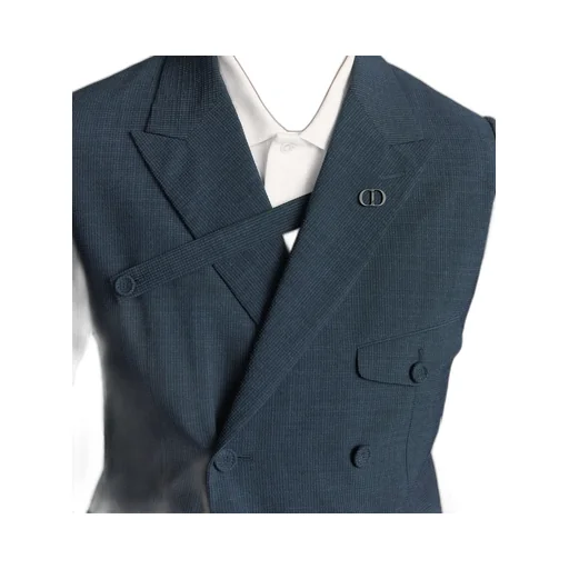 Double-Breasted Jacket With Buttoned Strap