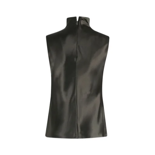 Nanushka Colson Slip Satin Turtleneck Top
