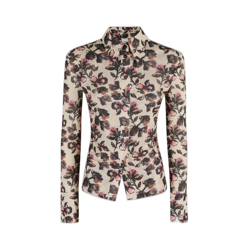 Nanushka Idana Printed Mesh Jersey Shirt