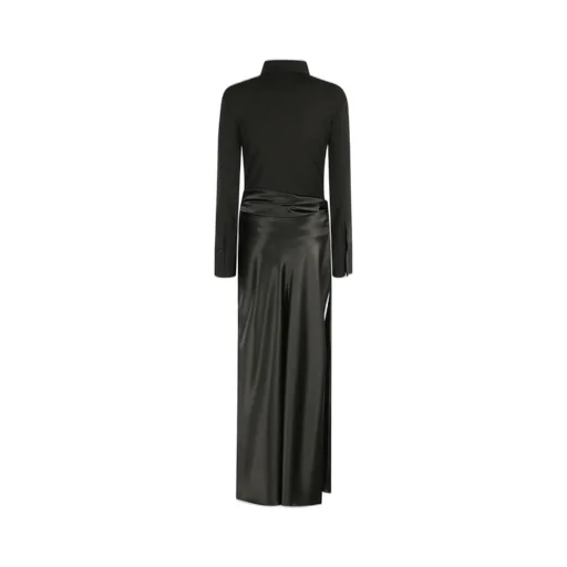 Nanushka Scylla Mesh Slip Satin Dress