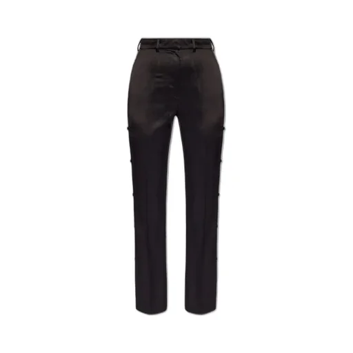 Nanushka Felina Straight-Leg Satin Trousers