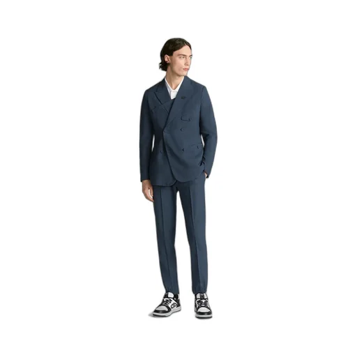 Double-Breasted Jacket With Buttoned Strap