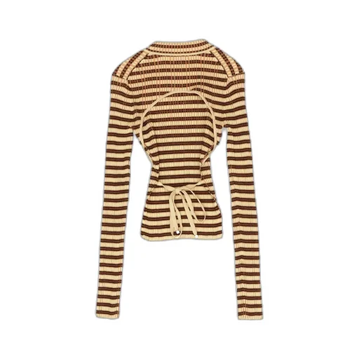 Nanushka Perrie Striped Ribbed Top