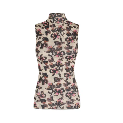 Nanushka Annyka Printed Mesh Jersey Top