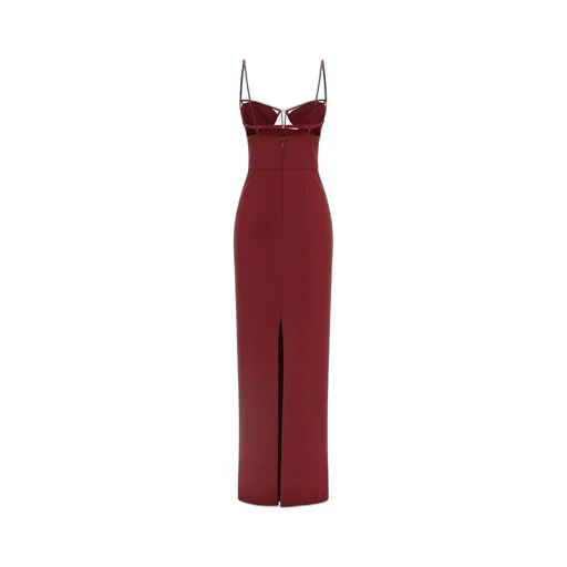 Nensi Dojaka V-Wire Bra Maxi Dress