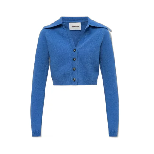 Nanushka Josi Collared Cropped Cardigan