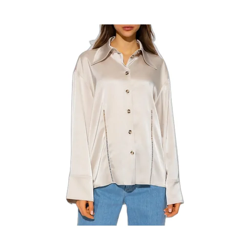 Nanushka Caio Ladder-Stitch Shirt