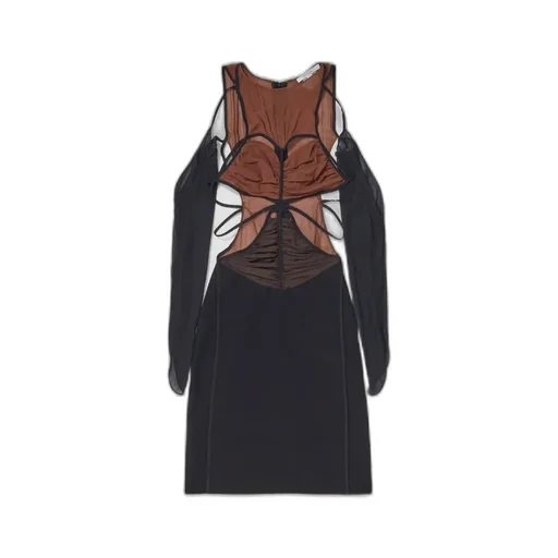 Nensi Dojaka Draped Cut-Out Mini Dress