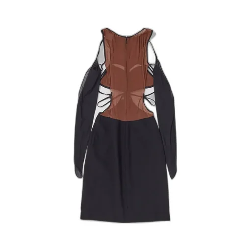 Nensi Dojaka Draped Cut-Out Mini Dress