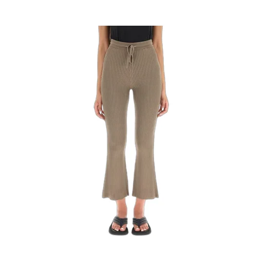 Nanushka Ribbed Knitted Cropped Pants