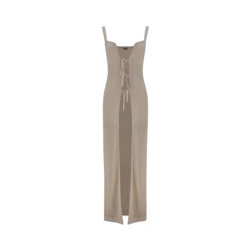 Nanushka Perforated Sleeveless Tied Maxi Dress