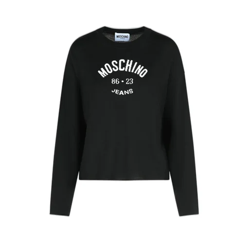 Moschino Jeans Logo Embroidered Knitted Jumper