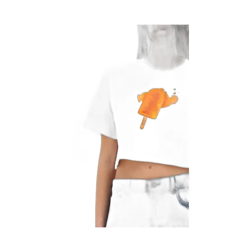 Moschino Jeans Popsicle Printed Cropped T-Shirt