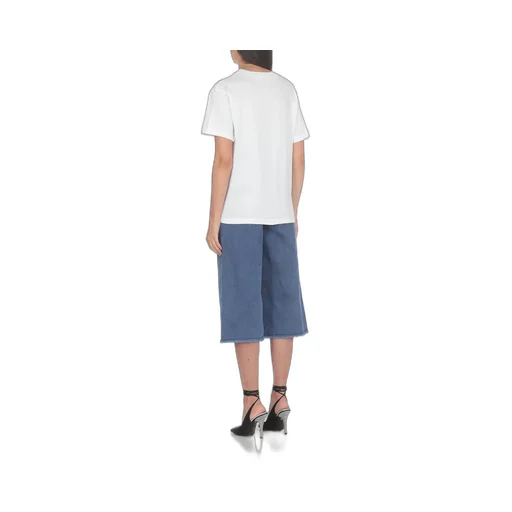 Moschino Jeans Logo Embroidered Crewneck T-Shirt
