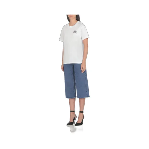 Moschino Jeans Logo Embroidered Crewneck T-Shirt
