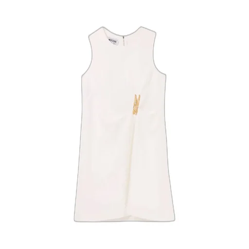Moschino Jeans Peg-Patch Sleeveless Midi Dress