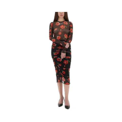 Moschino Jeans Printed Tulle Dress