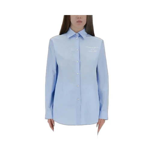 Moschino Jeans Logo Embroidered Buttoned Shirt