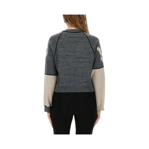 Moschino Jeans Inlaid Logo Knitted Jumper