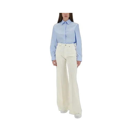 Moschino Jeans Logo Embroidered Buttoned Shirt
