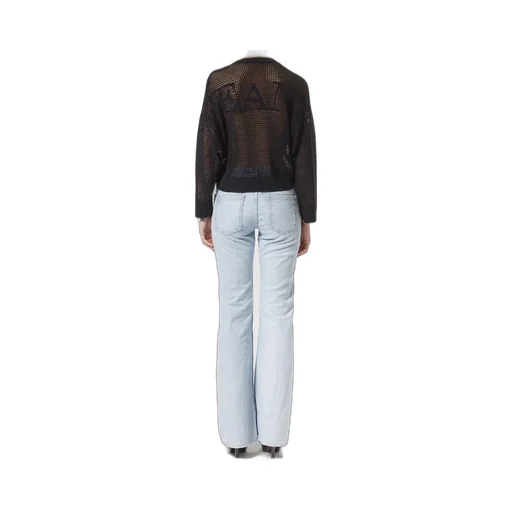 Moschino Jeans Open Knitted Crewneck Jumper