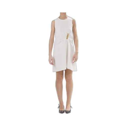 Moschino Jeans Peg-Patch Sleeveless Midi Dress