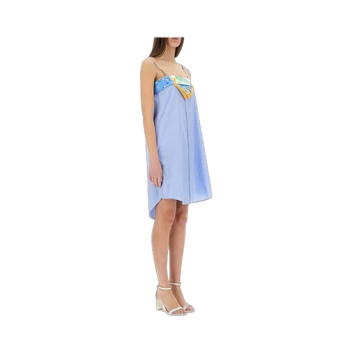 Moschino Jeans Logo Printed Striped Dress